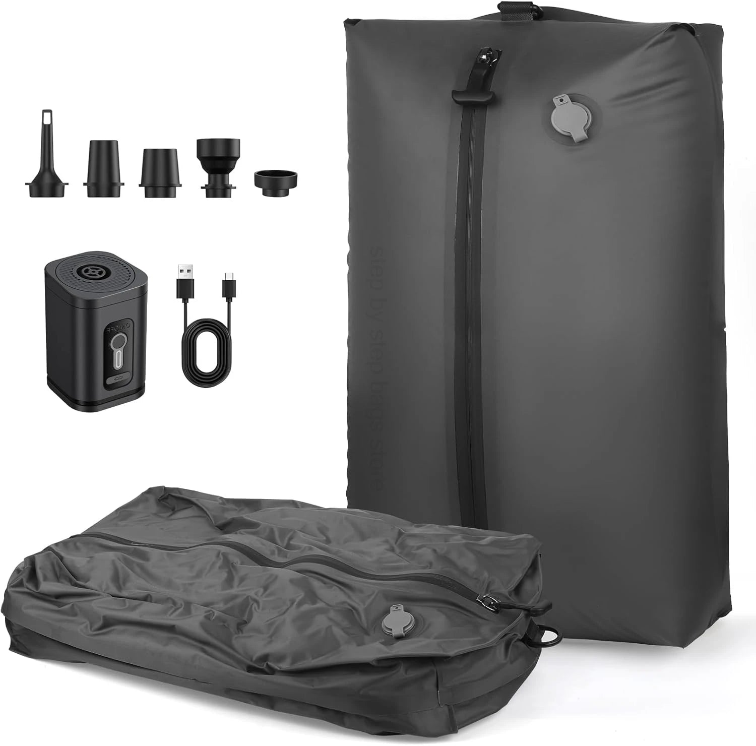 17L-34L Travel Vacuum Bag Reusable Storage Bag Folding Outdoor Compression Bag with Air Pump for Suitcases Backpack Luggage