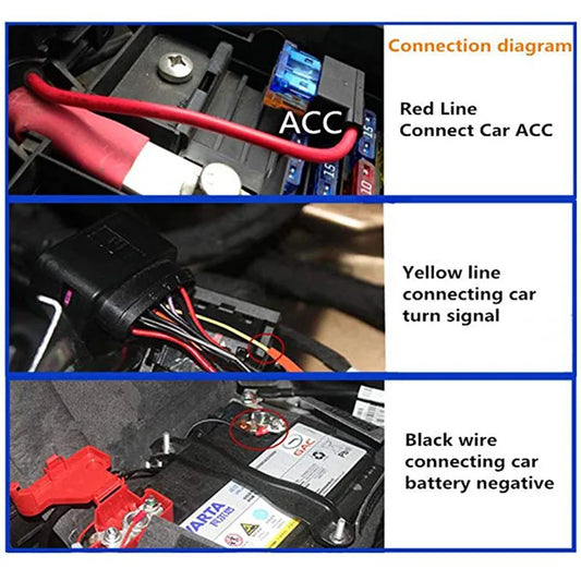 2Pcs 12V LED DRL Car Daytime Running Light Flexible Waterproof Strip Auto Headlights White Turn Signal Yellow Brake Flow Lights