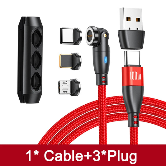 100W Magnetic USB Type C Cable 5A Fast Charging Micro Type C Cable for Macbook Samsung for Iphone Magnet Charger Wire Cord