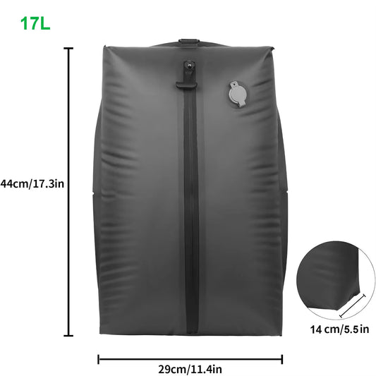 17L-34L Travel Vacuum Bag Reusable Storage Bag Folding Outdoor Compression Bag with Air Pump for Suitcases Backpack Luggage