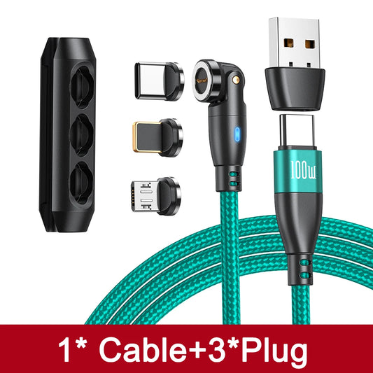 100W Magnetic USB Type C Cable 5A Fast Charging Micro Type C Cable for Macbook Samsung for Iphone Magnet Charger Wire Cord