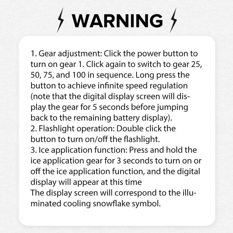Portable Foldable Ice Pack Cooling Fan, 100 Speed Adjustment Handheld Fan, Dual-Use for Home Camping, High Speed Turbo Small Fan, Folding